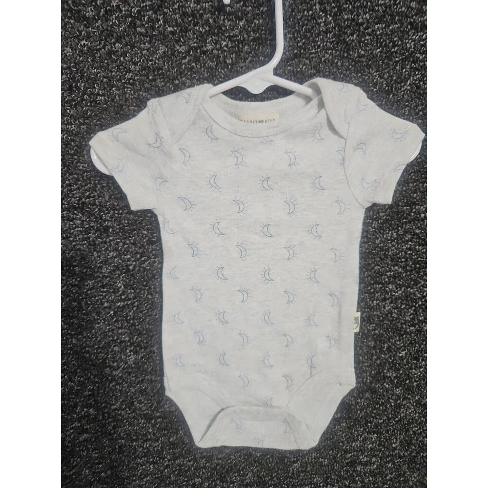 Rabbit + Bear by Emily & Oliver Baby Infant One-Piece Bodysuit 0-3 M Moon NWOT